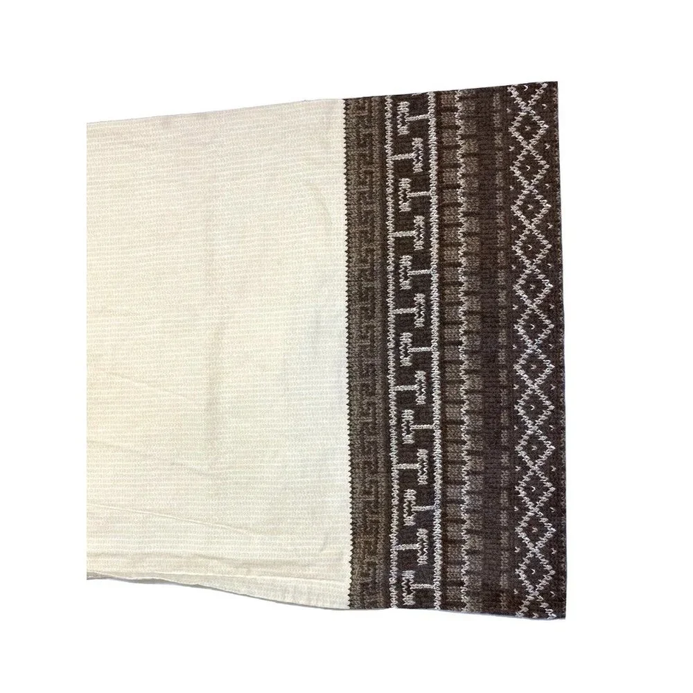 2 Vintage Ralph Lauren Nazomi Peak Pillowcases King Cotton Brown Rare Print